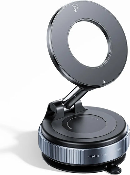 REOKILY 2026 Upgraded Vacuum Magnetic Car Phone Holder 360° Reinforced 96LBS Ultra Suction Cup Phone Mount for MagSafe Cell Phone Holders for Your Car/Gym/Mirror Mount for iPhone & Android